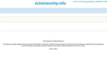 Tablet Screenshot of ectraineeship.info